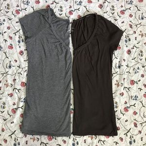 two vneck tshirts